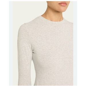 Skims Ivory Soft Cream Long Sleeve Cropped Top‎ 2X NWT Layering Slimming Base